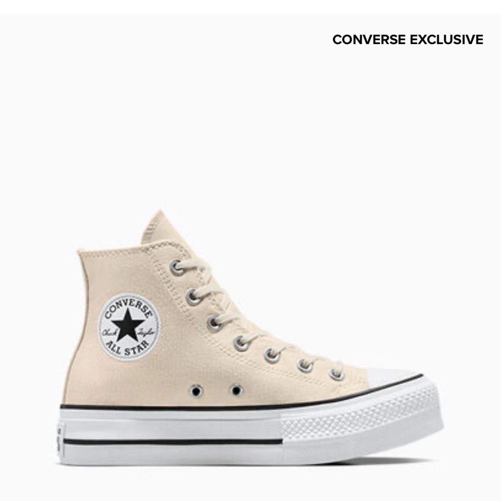 Converse Women's Cream High-Top Platform Sneakers